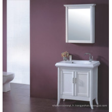 Meuble-lavabo en bois blanc (B-329)